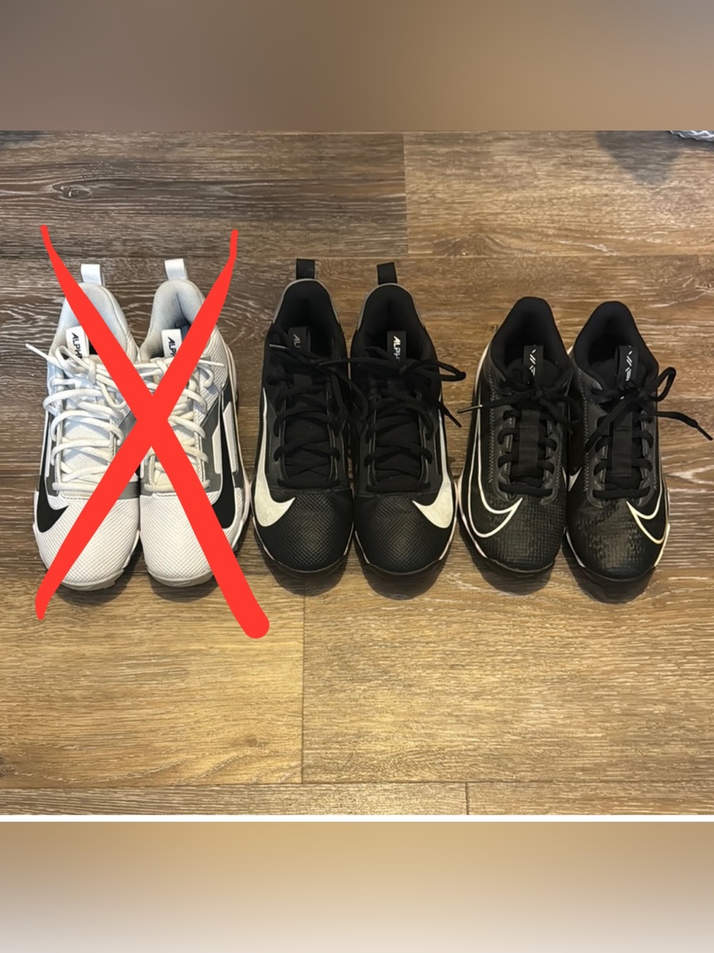 2 Pair of Boys Nike Football Cleats! (Sold White pair!)